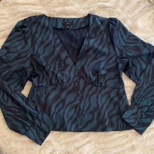 SOLD. Zebra print blouse🦓